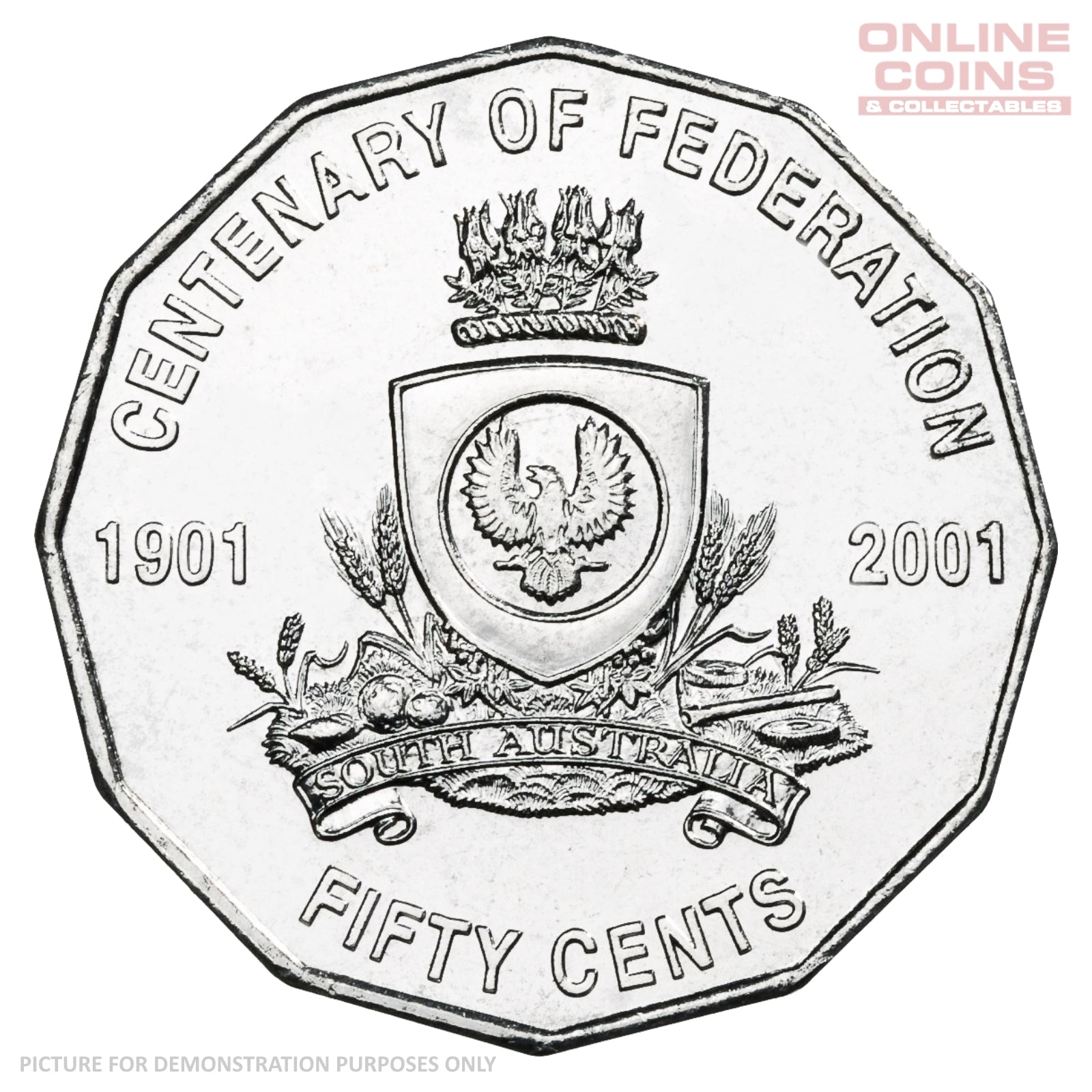 2001 RAM Centenary of Federation 50c Circulating Coin - SOUTH AUSTRALIA